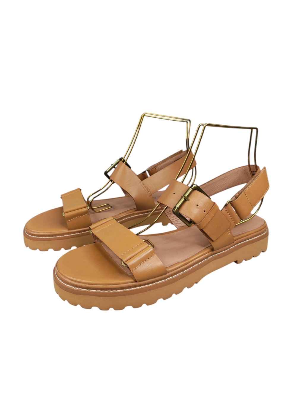 Madewell The Cady Lugsole Sandal in Desert Camel Leather Size 10 Women's